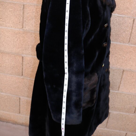 Vintage Borgazia Faux Fur Deep Pile Fabric by Borg Textiles Shearling Fur Coat B - Picture 10 of 15